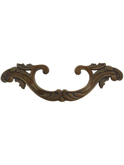 French Court Drawer Pull - 5 3/8 inch Center-to-Center in Monticello Brass.